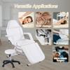 Anwickmak 3-Section Multipurpose Massage Bed, Spa & Salon Facial, Tattoo Chair w/Hydraulic Stool, Facial Cradle Bed Table, Adjustable Beauty Barber Spa Beauty Equipment (White) view 2