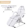 Anwickmak 3-Section Multipurpose Massage Bed, Spa & Salon Facial, Tattoo Chair w/Hydraulic Stool, Facial Cradle Bed Table, Adjustable Beauty Barber Spa Beauty Equipment (White) view 3