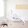 Anwickmak 3-Section Multipurpose Massage Bed, Spa & Salon Facial, Tattoo Chair w/Hydraulic Stool, Facial Cradle Bed Table, Adjustable Beauty Barber Spa Beauty Equipment (White) view 4