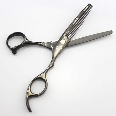 6 Inch 440C Purple Dragon Rose Gold Hairdressing Scissors Thinning Shears Cutting Scissors Professional Hair Scissors,Purple,6InchSet
