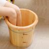 Scpantkend Pedicure Foot Soak 15.7In Thermal Foot Bath Barrel, Elevated Fumigation Barrel with Lid, with Massager Solid Wood Pedicure Barrels, Over The Calf Health Foot Bucket,C (Color : A) view 2
