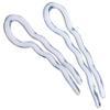 Camila Paris CP3514 French Twist Stick Hair Fork, 2 Medium Wavy U Shaped Hair Pin Clip for Spiral Updo and Bun, Clear, Fashion Flexible Durable Styling Hair Accessories for Women, Made in France view 1