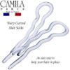 Camila Paris CP3514 French Twist Stick Hair Fork, 2 Medium Wavy U Shaped Hair Pin Clip for Spiral Updo and Bun, Clear, Fashion Flexible Durable Styling Hair Accessories for Women, Made in France view 4