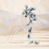 Flower Petal with Pearl Tassels Hairpin Chinese Hanfu and Style Hair Retro with Metal Handmade Hair Clip Hair Accessories for Women Girls Long Hair(Flower petals) view 2