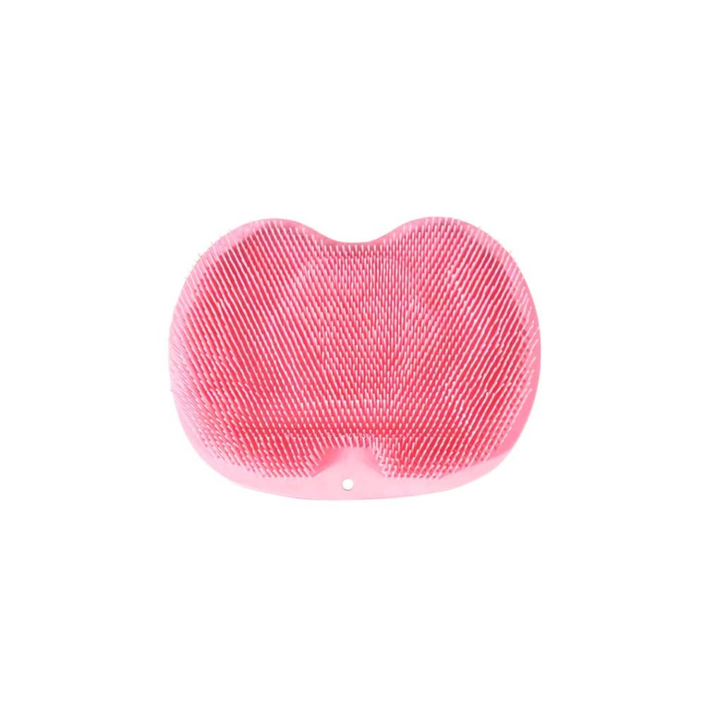 Magik 1-2 Pcs Shower Foot Back Scrubber Silicone Bath Massage Pad Body Wall Mounted (Pink, 1 Pack)