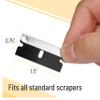 Bates Single Edge Razor Blades - 50 Pack, Black, Straight Edge for Scraper view 3