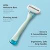 DORCO eve Pack of 3 Razors for Quick & Easy Shaving (No Handle, 8 Pcs Razor Blade Refills), 3 Curved Blades for Shaving with Aloe Vera Moisture Bar, Interchangeable Cartridge for Sensitive Skin view 3