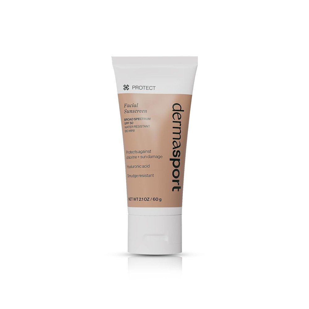 Dermasport SPF 50 Sunscreen for Face Lotion for Athletes, Zinc Oxide Hydrating, Non-Greasy, Broad Spectrum Sun Protection, Oil-Free, Reef-Safe, Face Sunscreen Resistant to every Sport