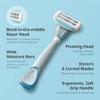 DORCO eve Pack of 6 Razors for Women for Extra Close Shaving, (No Handle, 8 Pcs Razor Blade Refills), Double 3 Curved Blades with Bend-in-the-middle Razor Head, Razors for Shaving view 3