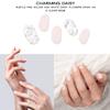 Adora Couture Semi Cured Gel Nail Strips with 20 Pieces - UV Gel Stickers, Manicure Kit, Easy Application Wraps Includes Prep Pads, Nail File, Wooden Stick - UV Light Required (Charming Daisy) view 2