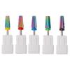 5pcs Tungsten Carbide Nail Drill Bits Set, Flat Top Bits for Manicure Pedicure Remover Tools, Salon Home Nail Care Supplies view 1