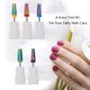 5pcs Tungsten Carbide Nail Drill Bits Set, Flat Top Bits for Manicure Pedicure Remover Tools, Salon Home Nail Care Supplies view 4