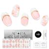 Adora Couture Semi Cured Gel Nail Strips with 30 Pieces - UV Gel Stickers, Manicure Kit, Easy Application Wraps Includes Prep Pads, Nail File, Wooden Stick - UV Light Required (Beige Frenchie) view 1