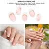 Adora Couture Semi Cured Gel Nail Strips with 30 Pieces - UV Gel Stickers, Manicure Kit, Easy Application Wraps Includes Prep Pads, Nail File, Wooden Stick - UV Light Required (Beige Frenchie) view 2