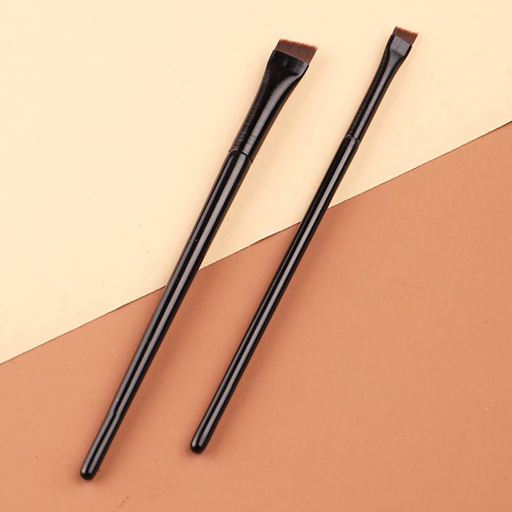 2Pcs Eyebrow Brush, Wooden Handle Women Eyeliner Brush Eye Makeup Tool for Outlining Eyebrows Eyelid for Liner 2pcs