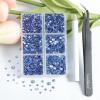 Beadsland 4300pcs Flatback Rhinestones,Light Blue Rhinestone Nail Gems Round Crystal Rhinestones for Crafts,Mixed 6 Sizes with Picking Tweezers and Wax Pencil Kit, SS6-SS20,Light Sapphire view 4