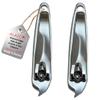 2 Slanted Edge Nail Clippers & Cuticle Trimmer Side Angle Clipper Pedicure Manicure Tool Cutter Hangnail Cutting Slanted Tip Nail Clipper Cuticle Remover Tool  Made in Korea view 1