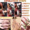 Gold & Silver Chrome Nail Powder - Holographic Metallic Art Glitter with Mirror Effect & Sponge Stick view 4