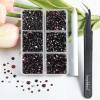 Beadsland 4300pcs Flatback Rhinestones,Burgundy Rhinestone Nail Gems Round Crystal Rhinestones for Crafts,Mixed 6 Sizes with Picking Tweezers and Wax Pencil Kit, SS6-SS20,Amethyst view 4