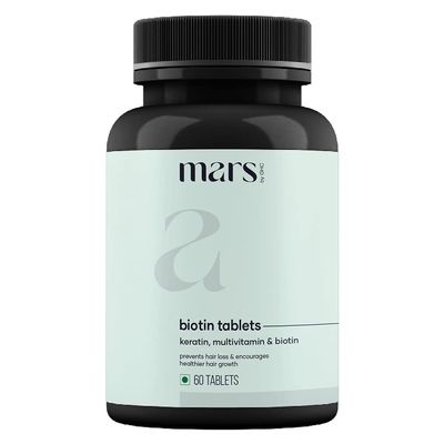Kavir Beard Biotin- 100% Vegan, 60 Tablets (Pack of 1) | Promotes Stronger & Thicker Beard Growth, Powered with Vitamin A, Vitamin E, Vitamin B7, Keratin & Amino Acids