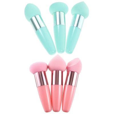 Beaupretty 6pcs Makeup Sponge with Handle Sponge Brush Concealer Foundation Sponge Cosmetics Tools