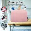 XSUIOY Makeup Bag Travel Bag Pouch for Purse, Cute Preppy Makeup Bag Cosmetic Zipper Pouch Purse Organizer Bag for Women, Waterproof Nylon Coin Pouch Sanitary Napkin Storage Bag for Work(Pink-Large) view 4