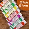 AZEN 50 Pack Lip Balm, Natural Lip Balm Bulk, Lip Care Product, Moisturizing Lip Balms for dry cracked lips - 12 Flavors view 3