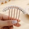 Aimimier Pearl Crystal French Hair Combs Vintage Rhinestone Long Teeth Hair Pins Dainty Hair Pieces Bridal Wedding Hair Accessories for Women and Girls(Style 1) view 2