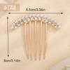 Aimimier Pearl Crystal French Hair Combs Vintage Rhinestone Long Teeth Hair Pins Dainty Hair Pieces Bridal Wedding Hair Accessories for Women and Girls(Style 1) view 3