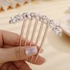Aimimier Pearl Crystal French Hair Combs Vintage Rhinestone Long Teeth Hair Pins Dainty Hair Pieces Bridal Wedding Hair Accessories for Women and Girls(Style 3) view 2
