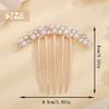 Aimimier Pearl Crystal French Hair Combs Vintage Rhinestone Long Teeth Hair Pins Dainty Hair Pieces Bridal Wedding Hair Accessories for Women and Girls(Style 3) view 3