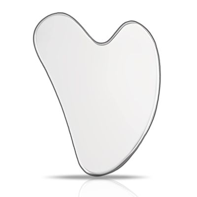 Contrybox Gua Sha Facial Tools, Stainless Steel Guasha Tool for Face & Body, Gua Sha Tools for Puffiness Reducing & Jawline Sculpting Metal Guasha Tool for Women Self-Skincare, Silver