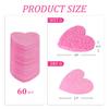 60-Count Kickleen Compressed Cellulose Heart Shape Facial Sponges | 100% Natural Cosmetic Spa Sponges for Facial Cleansing | Exfoliating | Makeup and Mask Removal | Reusable |Skin Massage (Pink) view 3