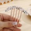 Aimimier Pearl Crystal French Hair Combs Vintage Rhinestone Long Teeth Hair Pins Dainty Hair Pieces Bridal Wedding Hair Accessories for Women and Girls(Style 2) view 2