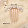 Aimimier Pearl Crystal French Hair Combs Vintage Rhinestone Long Teeth Hair Pins Dainty Hair Pieces Bridal Wedding Hair Accessories for Women and Girls(Style 2) view 3