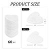 60-Count Kickleen Compressed Cellulose Heart Shape Facial Sponges | 100% Natural Cosmetic Spa Sponges for Facial Cleansing | Exfoliating | Makeup and Mask Removal | Reusable |Skin Massage (White) view 3