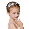 E EMZHOLE Princess White Flower Headpiece Pearl Hair Dress Crystal Bridal Wedding Hair Accessories for Girls view 1