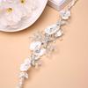 E EMZHOLE Princess White Flower Headpiece Pearl Hair Dress Crystal Bridal Wedding Hair Accessories for Girls view 4