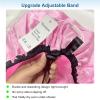 3 Pcs 16.5" Super Extra Large Shower Cap, Reusable Dual Waterproof Shower Cap for Women, Jumbo Satin Lined Shower Cap for Braids & Long Hair, XXL Adjustable Hair Cap for Locs Dreadlocks Music view 2