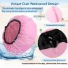 3 Pcs 16.5" Super Extra Large Shower Cap, Reusable Dual Waterproof Shower Cap for Women, Jumbo Satin Lined Shower Cap for Braids & Long Hair, XXL Adjustable Hair Cap for Locs Dreadlocks Music view 4