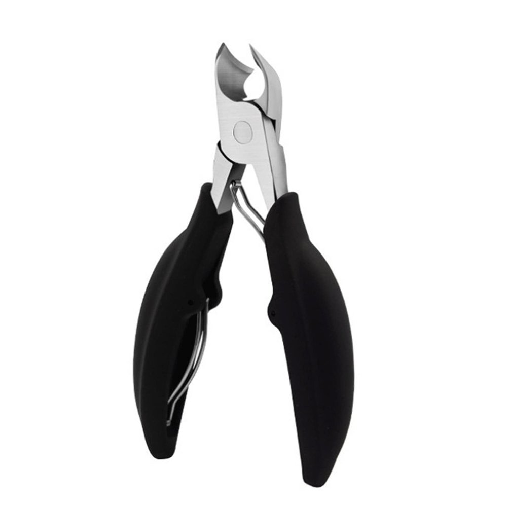 Feilx Ingrown Nail Clippers Pedicure Toe Nail Cutter with Stainless Steel Sharp Curved Blade Toenail Clippers for Thick Nails (Color : Black, Size : 13.5 * 5.5cm)
