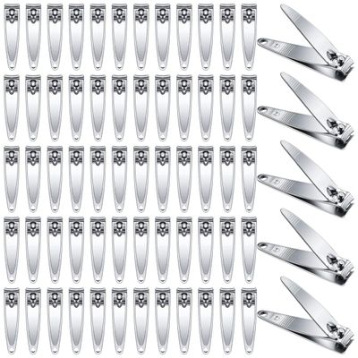 AVERZELLA 100-Pack Nail Clippers Bulk Toenail Fingernail Clippers Pack, Stainless Steel Fingernail Toe Nail Clippers,Portable Mini Nail Cutter Set for Men Women Homeless Care Package Supplies