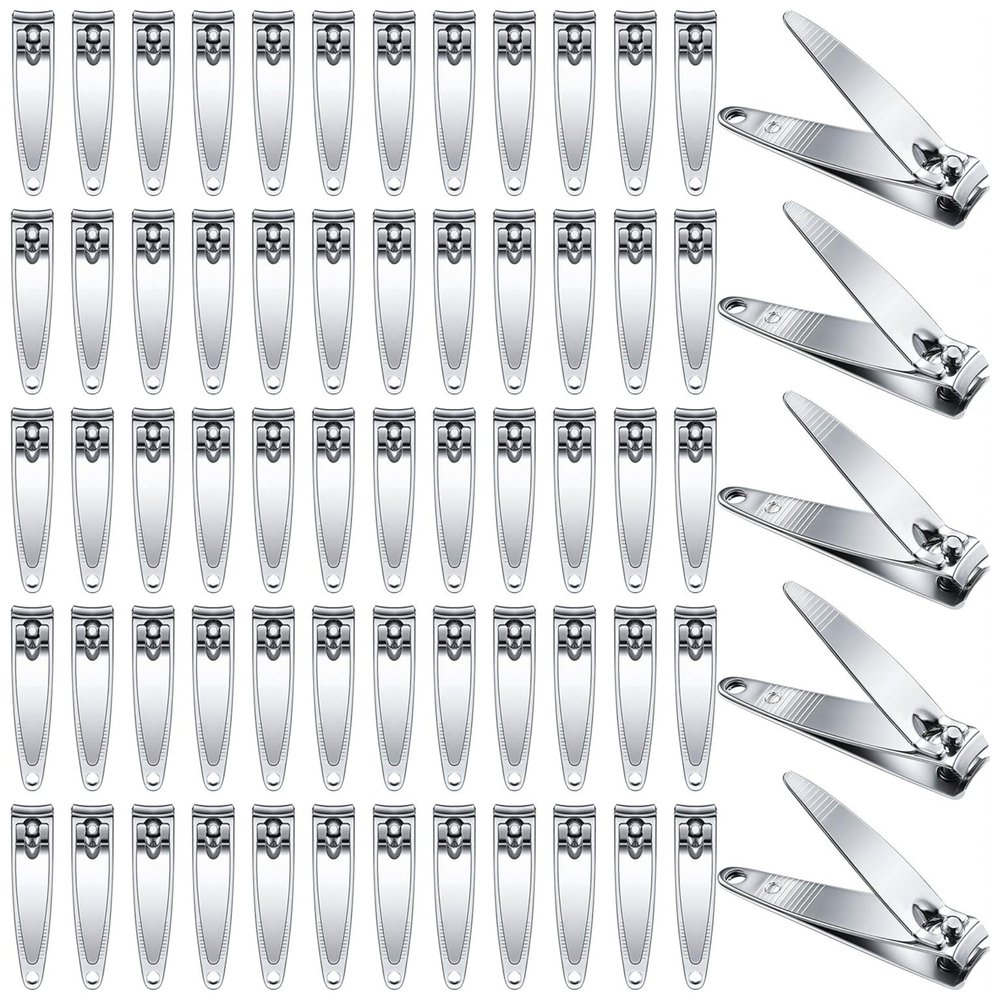 AVERZELLA 100-Pack Nail Clippers Bulk Toenail Fingernail Clippers Pack, Stainless Steel Fingernail Toe Nail Clippers,Portable Mini Nail Cutter Set for Men Women Homeless Care Package Supplies