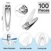 AVERZELLA 100-Pack Nail Clippers Bulk Toenail Fingernail Clippers Pack, Stainless Steel Fingernail Toe Nail Clippers,Portable Mini Nail Cutter Set for Men Women Homeless Care Package Supplies view 2