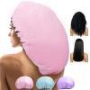 Sheomern 3 Pcs 16.5" Super Extra Large Shower Cap, Reusable Dual Waterproof Satin Lined XXL Adjustable Hair Cap for Braids & Long Hair, Locs Dreadlocks view 1