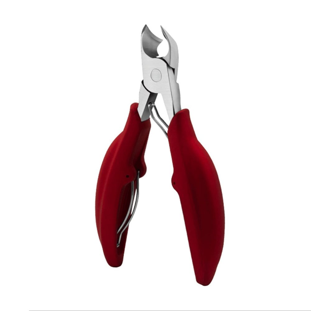 Feilx Ingrown Nail Clippers Pedicure Toe Nail Cutter with Stainless Steel Sharp Curved Blade Toenail Clippers for Thick Nails (Color : Red, Size : 13.5 * 5.5cm)
