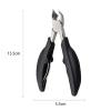 Feilx Ingrown Nail Clippers Pedicure Toe Nail Cutter with Stainless Steel Sharp Curved Blade Toenail Clippers for Thick Nails (Color : Red, Size : 13.5 * 5.5cm) view 2