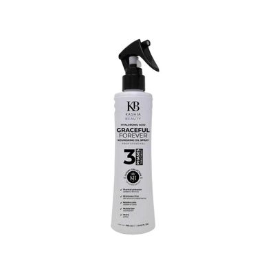 Kashia Beauty Graceful Forever Nourishing Oil Spray 9.6 oz  Leave-In Three-Phase Treatment with Nano Technology  Hydrating Detangler & Thermal Protector for Radiant Healthy Hair