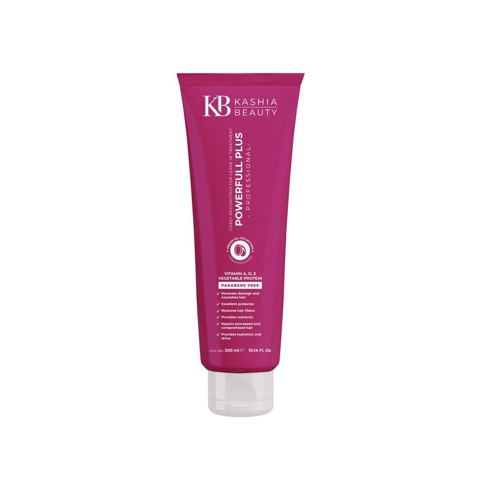Kashia Beauty Reconstructor Leave-In Powerfull Plus 10.1 oz  Plant-Based Collagen Hair Treatment  Anti-Frizz UV Protection  Deep Hydration with Shea Kokum & Illipe Butters
