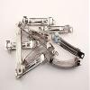 3 1/4" (80mm) - 100 PCS - Silver French Barrettes Clip For Hair Bows Metal French Clip 5 view 1